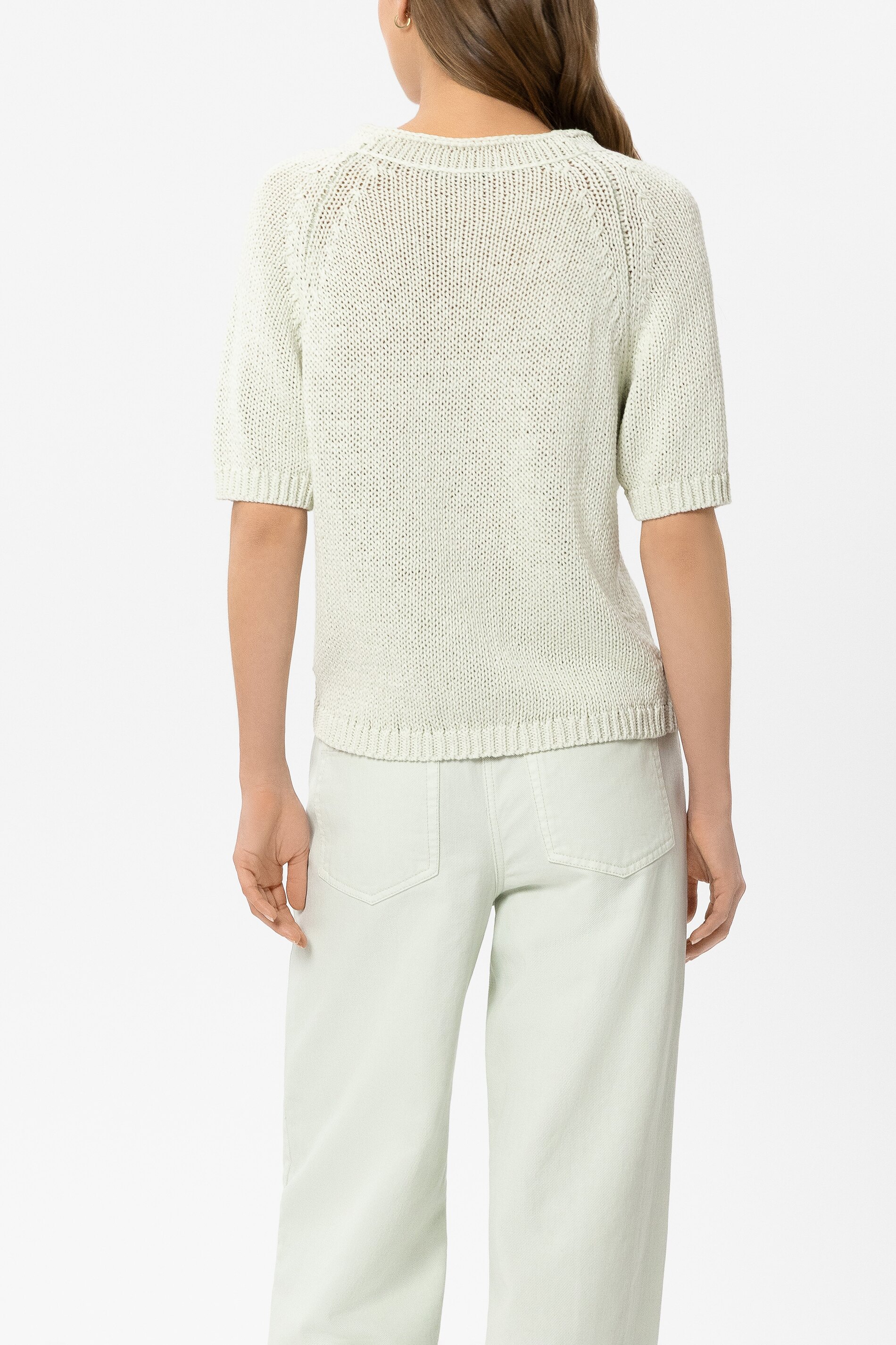 Pullover aus Leinen Mix