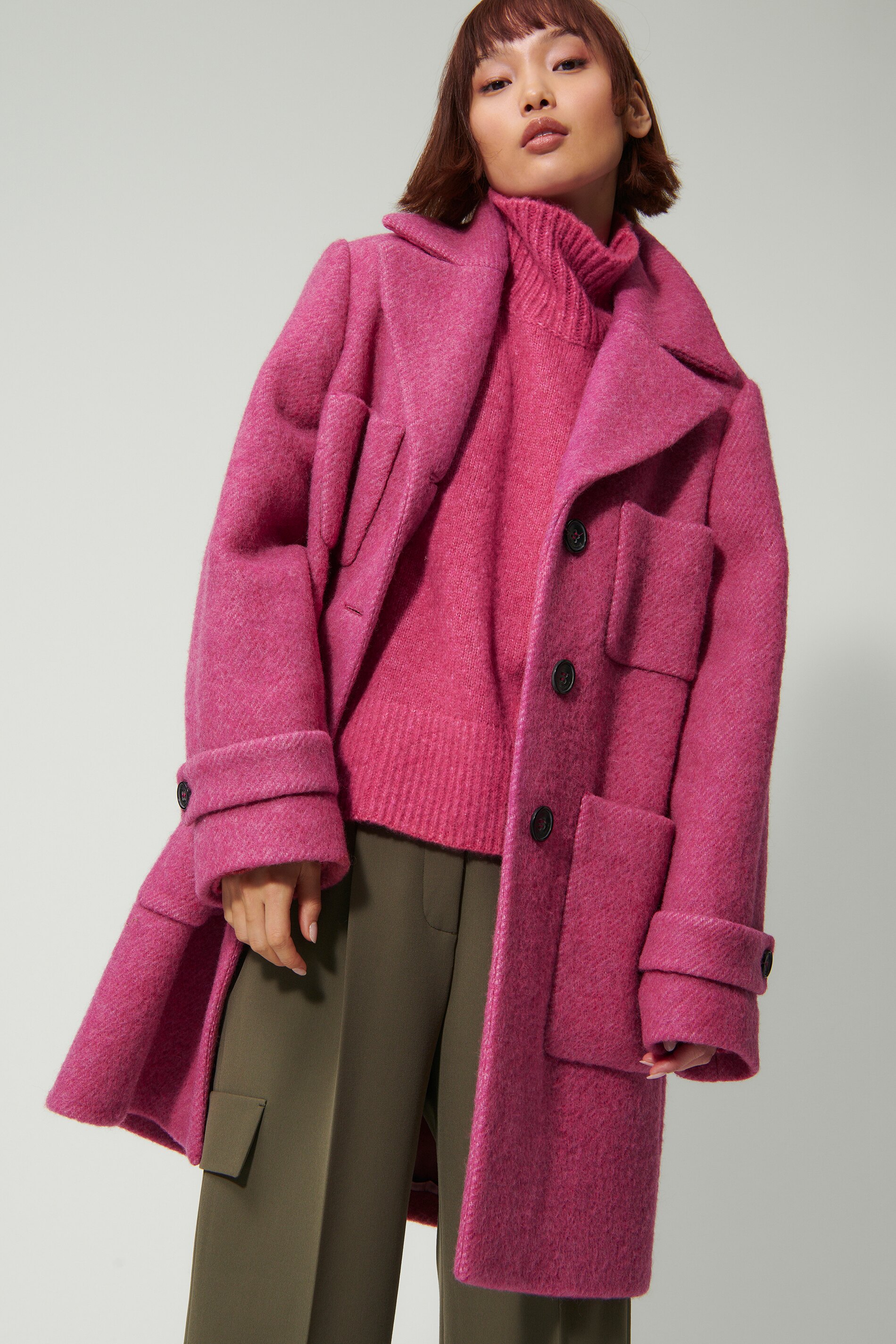 Mantel aus Shetlandwolle
