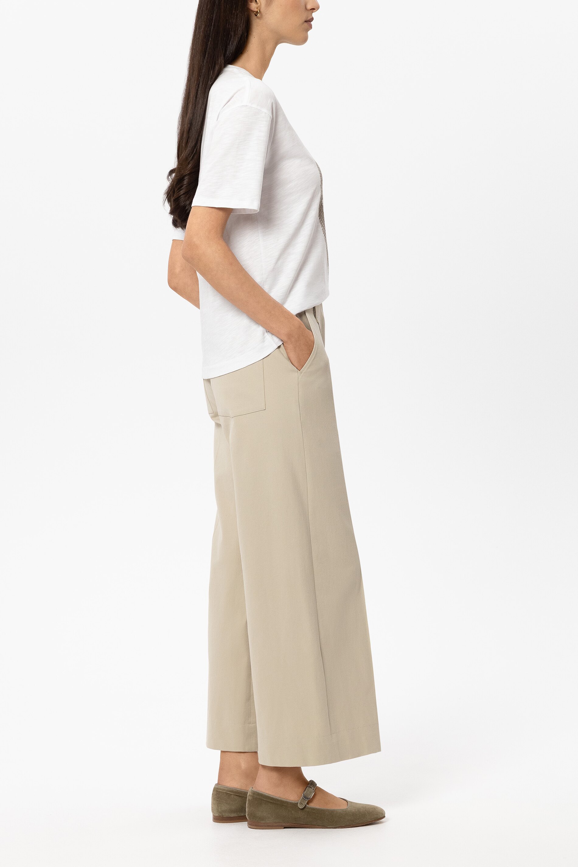 Baumwoll Wideleg Pants