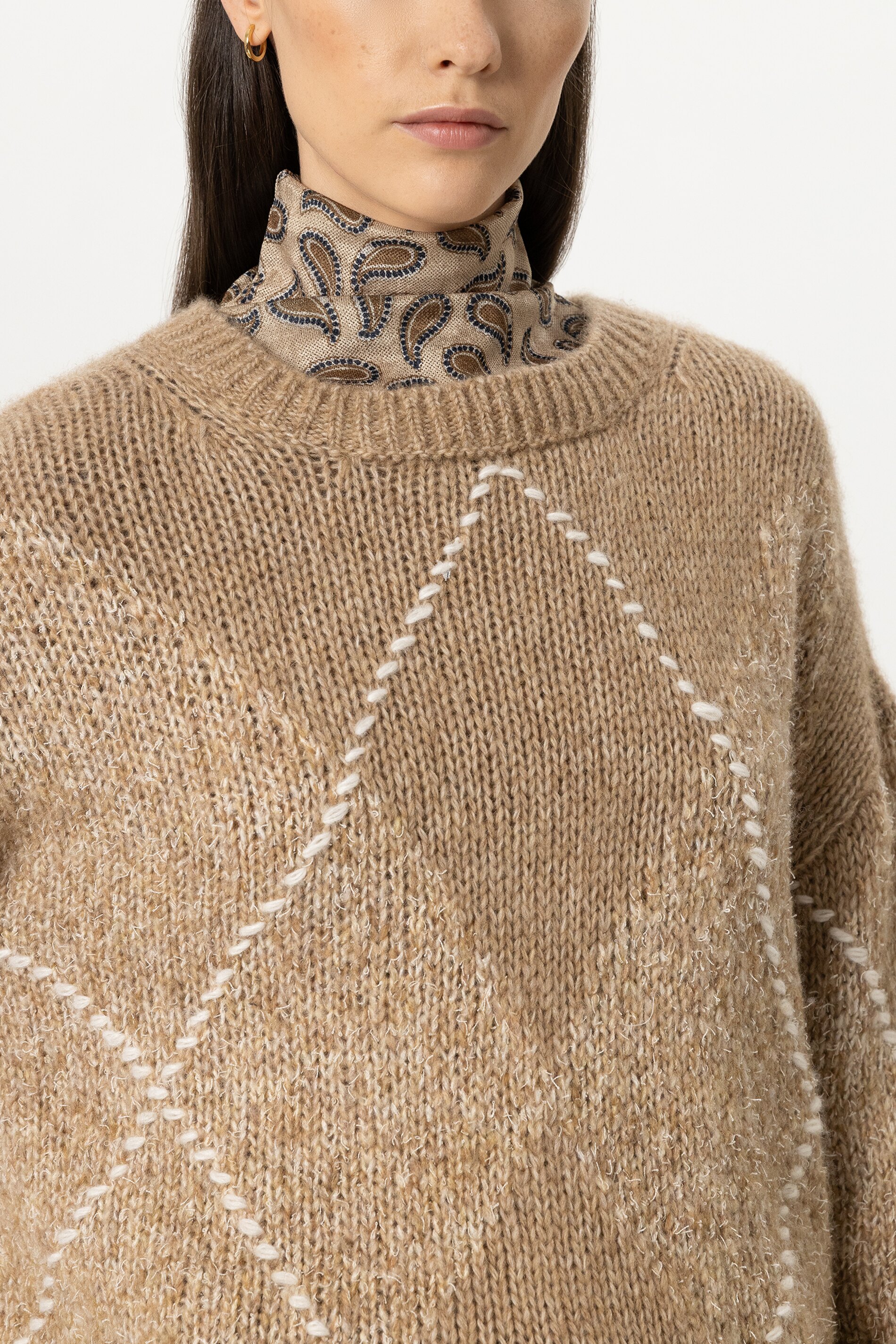 Alpaka Mix Pullover mit Muster