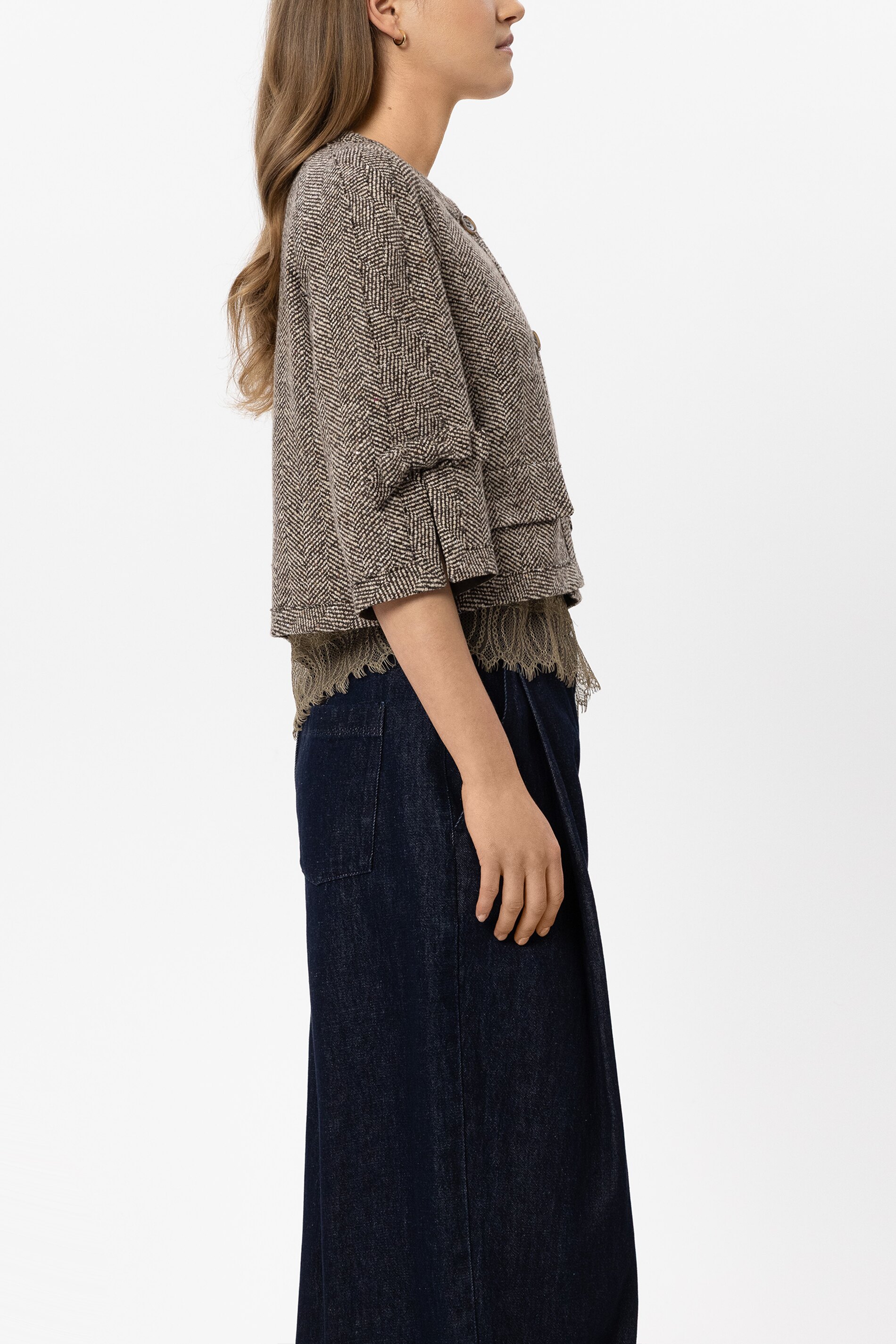 Fischgrat Jacke