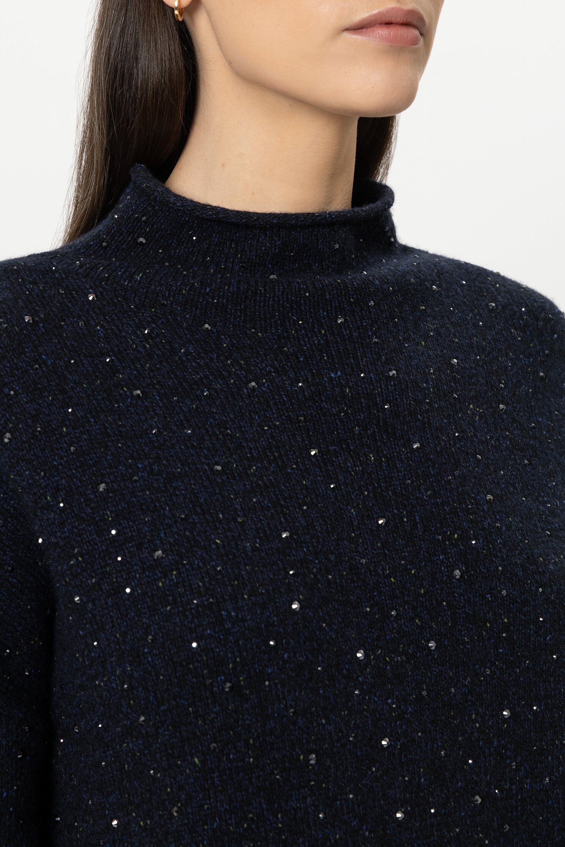 Turtleneck mit Schmucksteinen