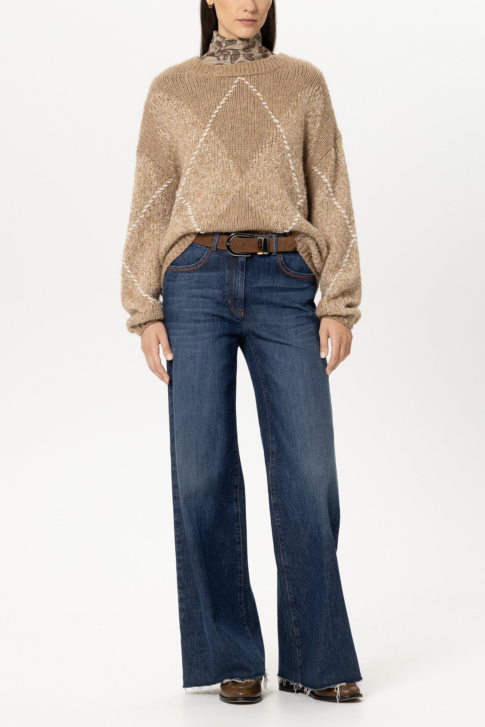 Alpaka Mix Pullover mit Muster