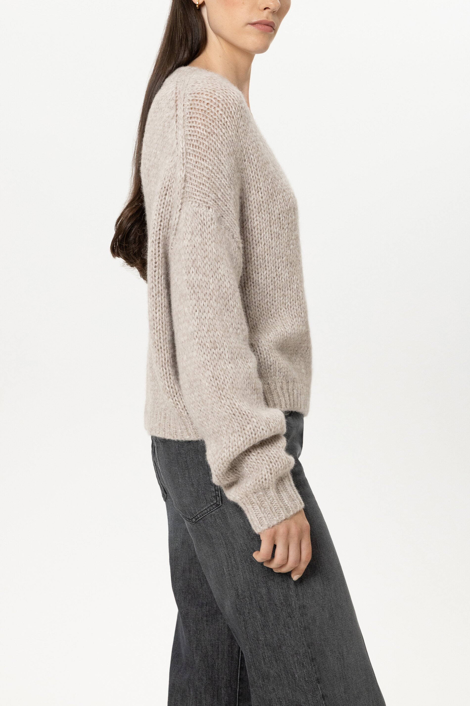 V Pullover aus Alpaka Mix