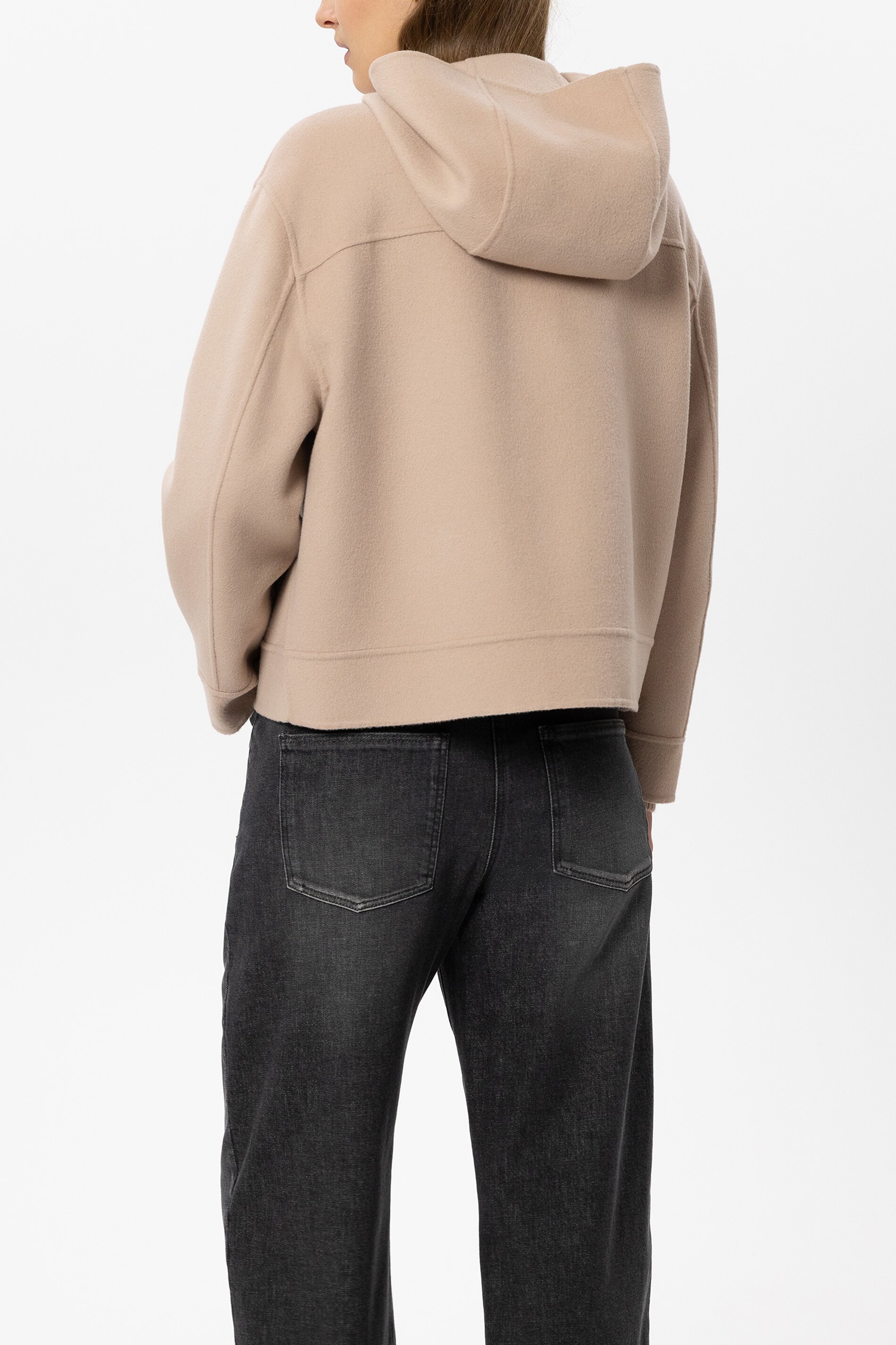 Doubleface Jacke mit Kapuze