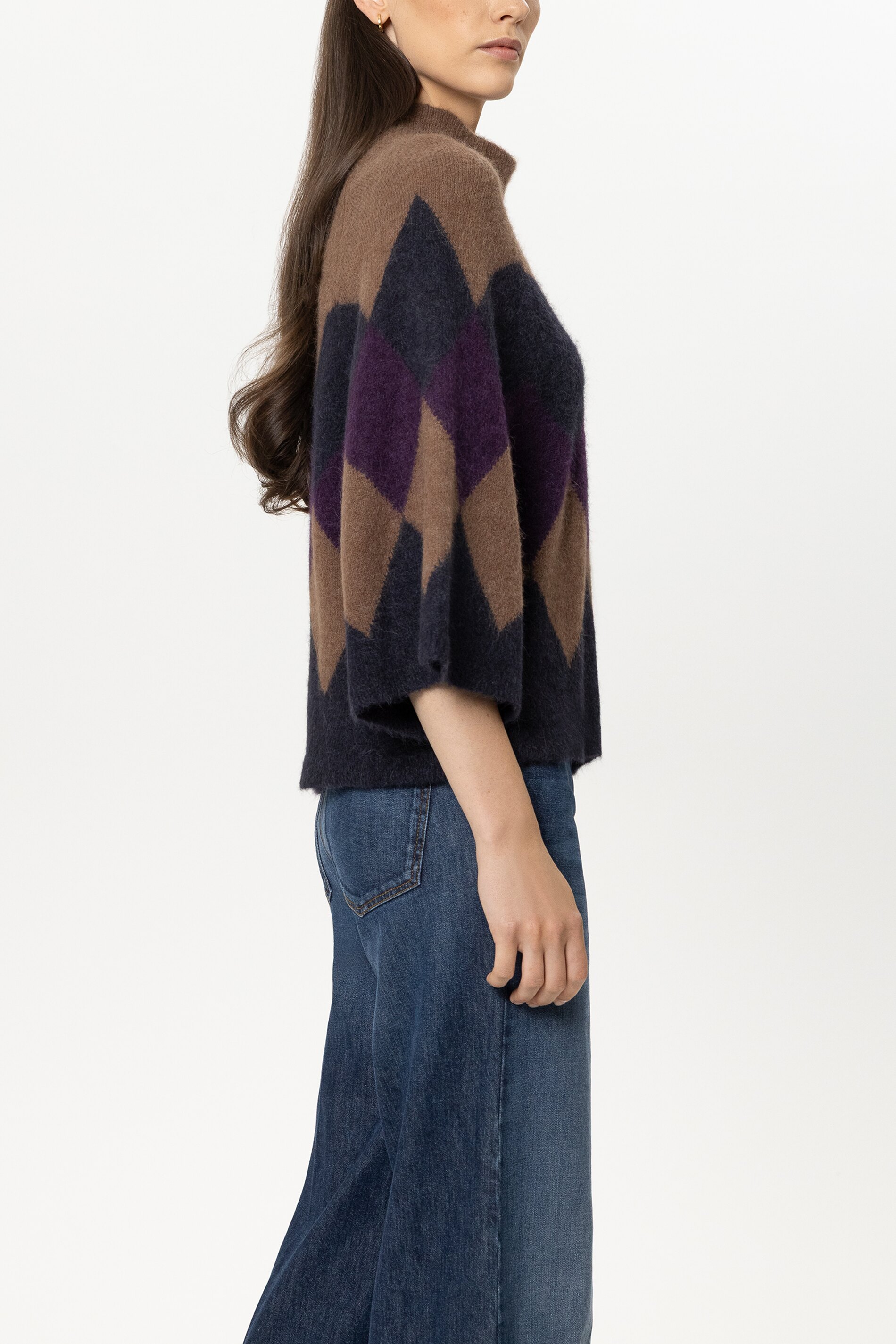 Cape Pullover mit Muster